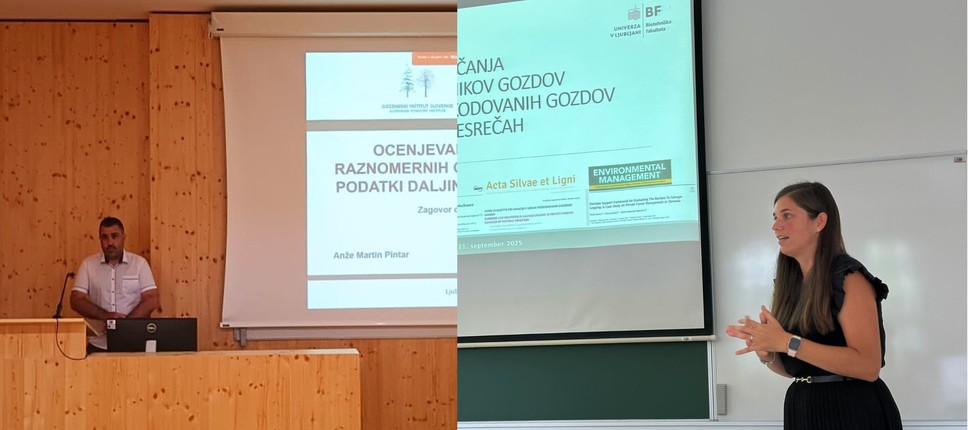 Nova doktorja znanosti na Gozdarskem inštitutu: dr. Darja Stare in dr. Anže Martin Pintar